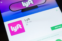 photo of the Lyft app
