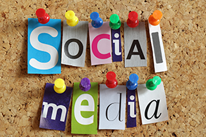 image of graphic display of term "social media"