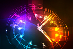 image of a stylized clock face